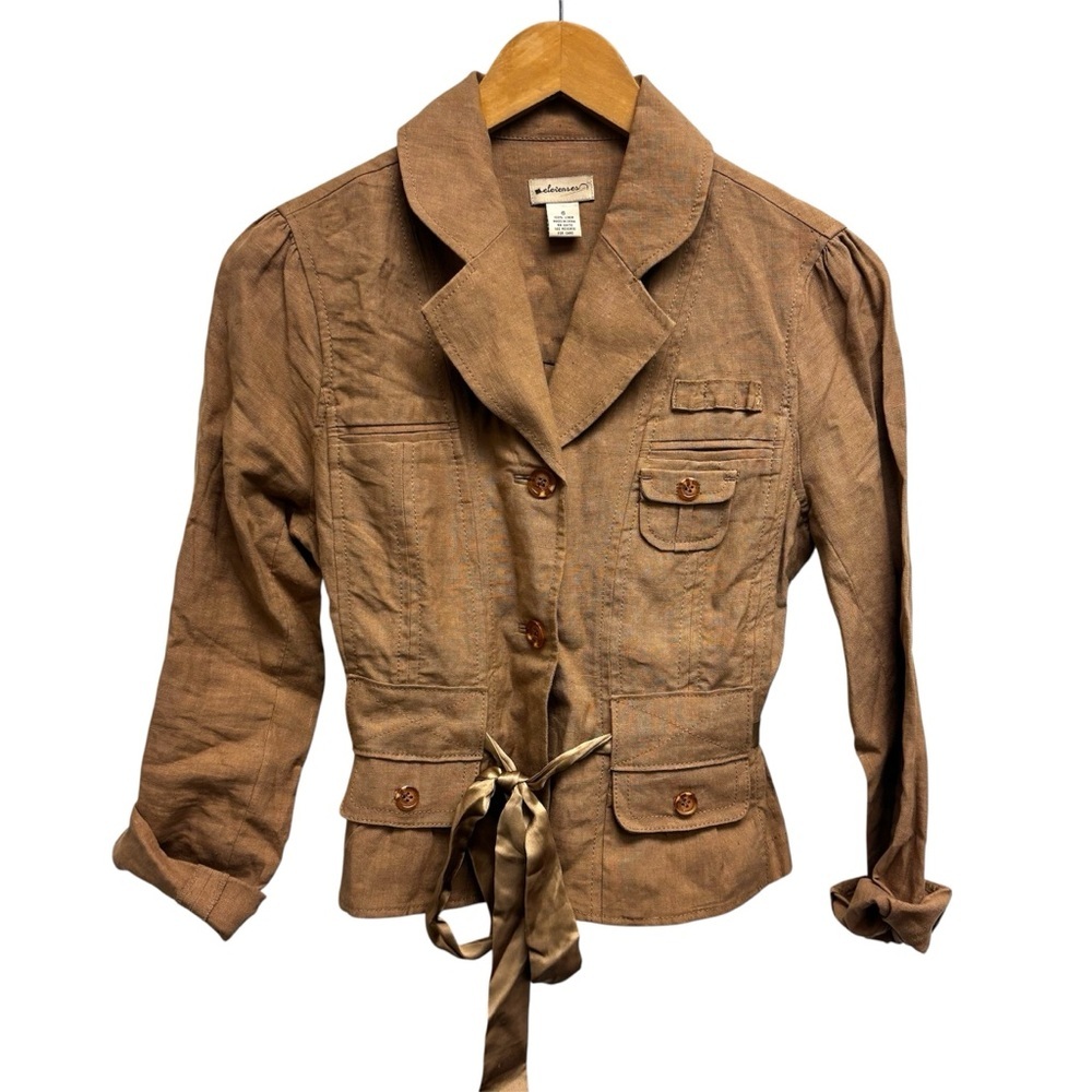 Elevenses Linen Military Inspired Jacket